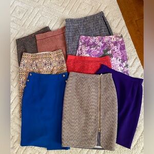 Bundle of 9 Pencil Skirts - JCREW, The Limited, Kenneth Cole